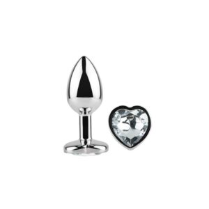 AFTERDARK Heart Shaped Butt Plug White - Image 2