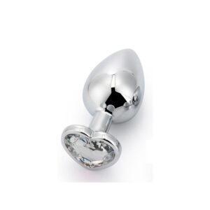 AFTERDARK Heart Shaped Butt Plug White - Image 3